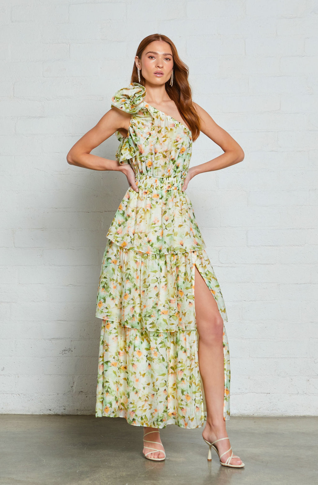 Imelda One Shoulder Floral Maxi Dress