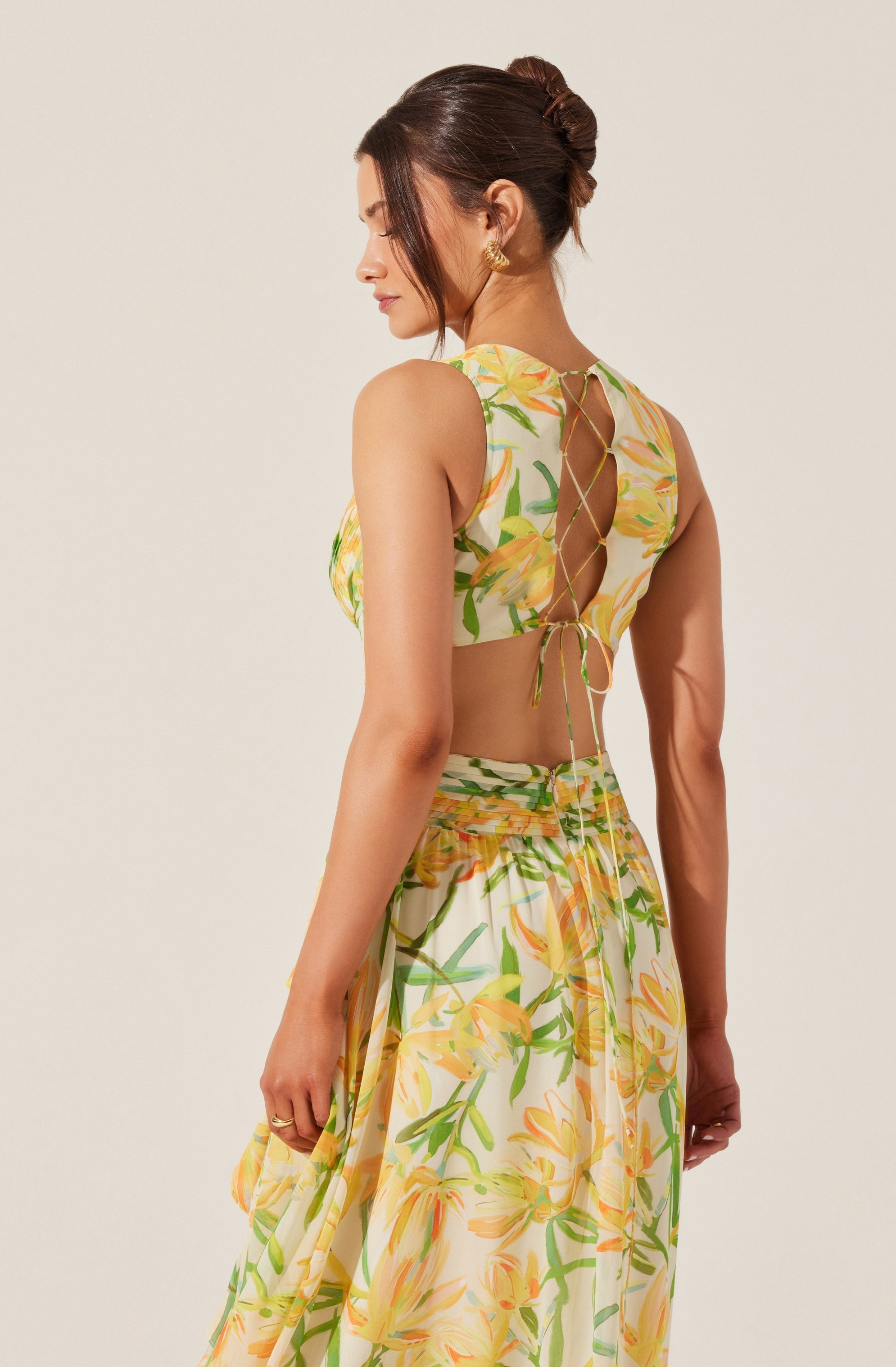 Noya Floral Cutout Maxi Dress