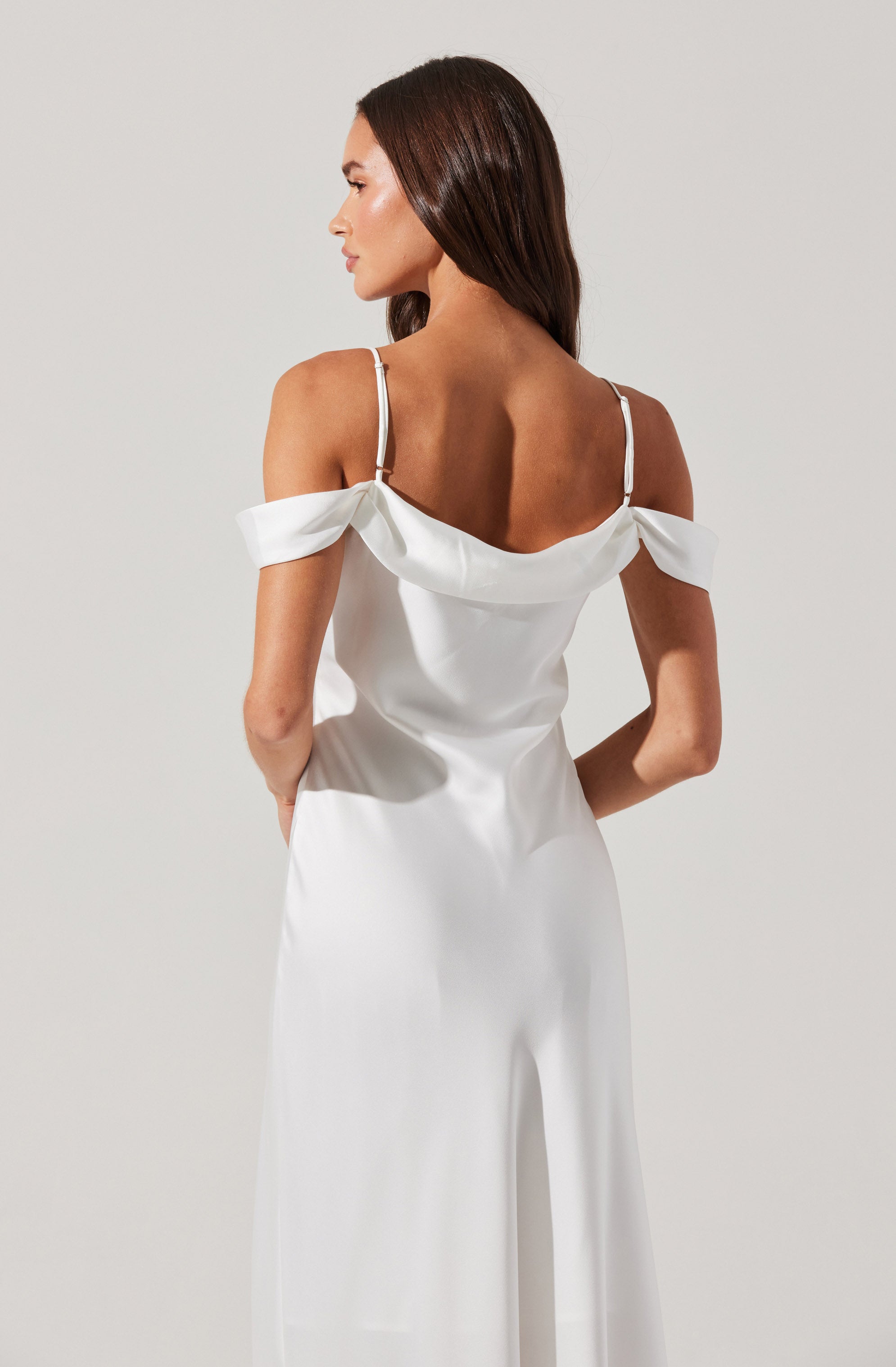 Kitura Cold Shoulder Maxi Dress