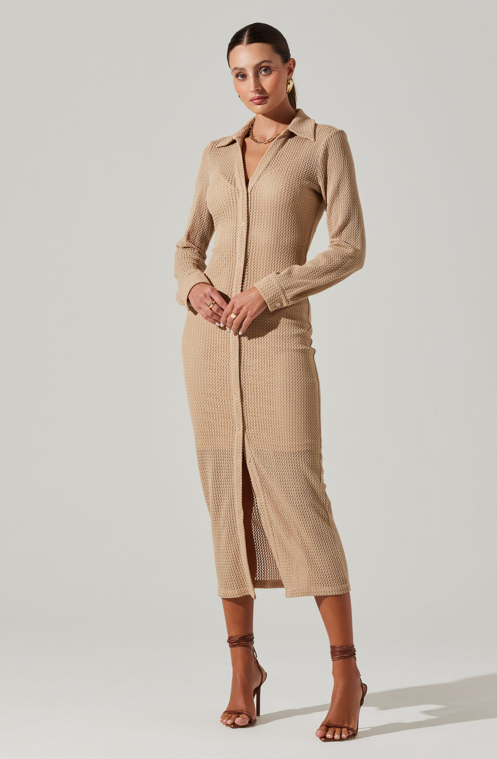 Tawna Open Stitch Midi Dress