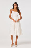 Avani 3D Floral Applique Midi Dress
