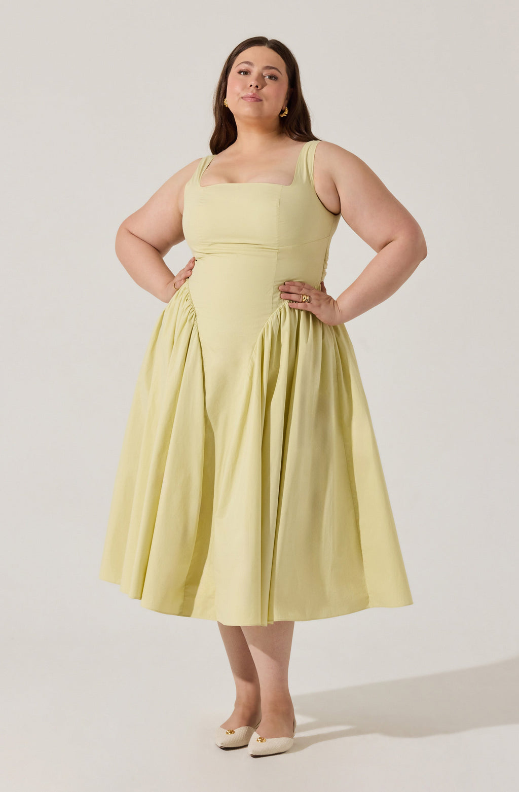 Vinya Poplin Drop Waist Dress