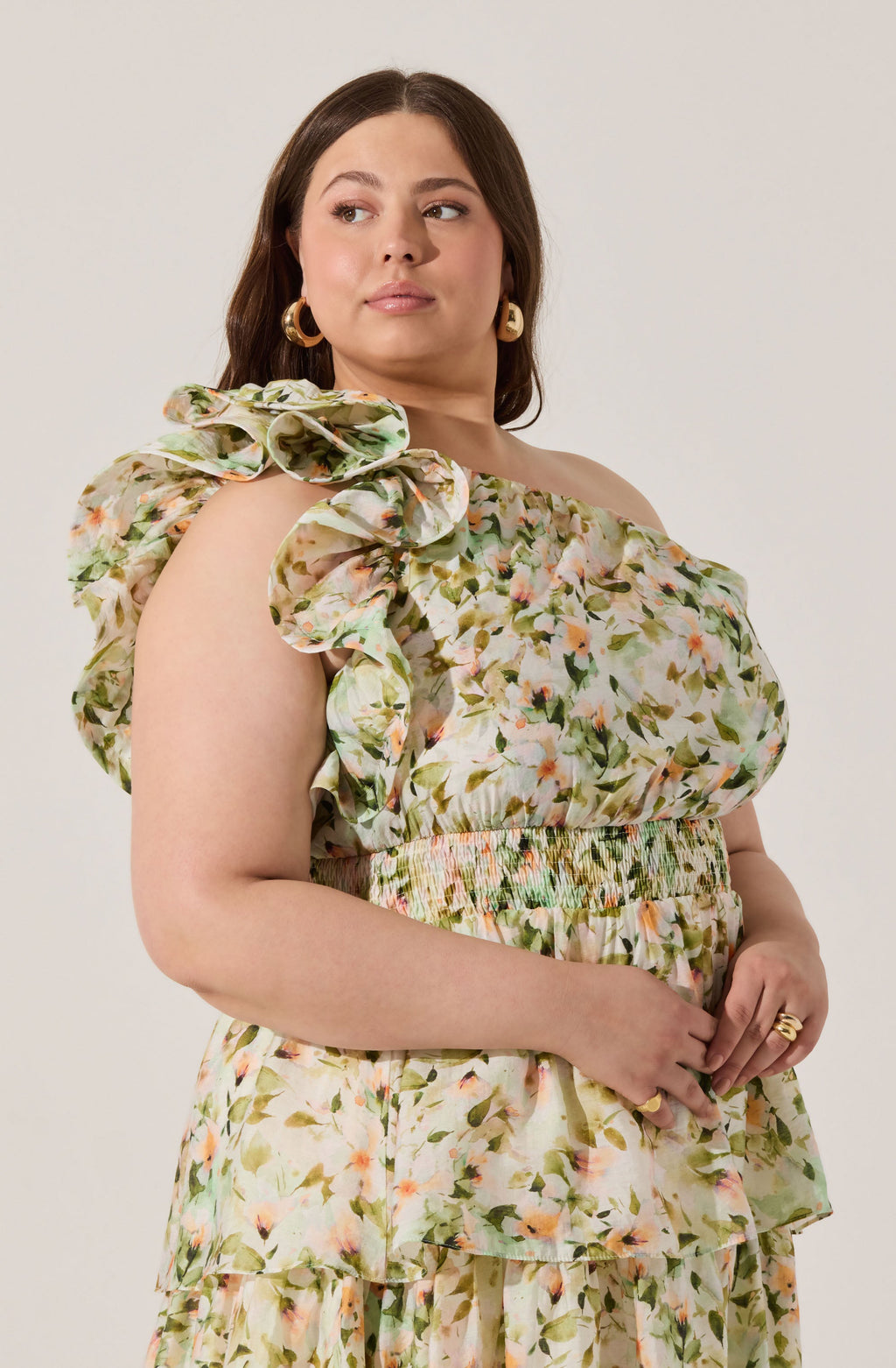 Imelda One Shoulder Floral Maxi Dress