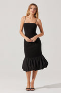Brittnea Bodycon Bubble Hem Midi Dress