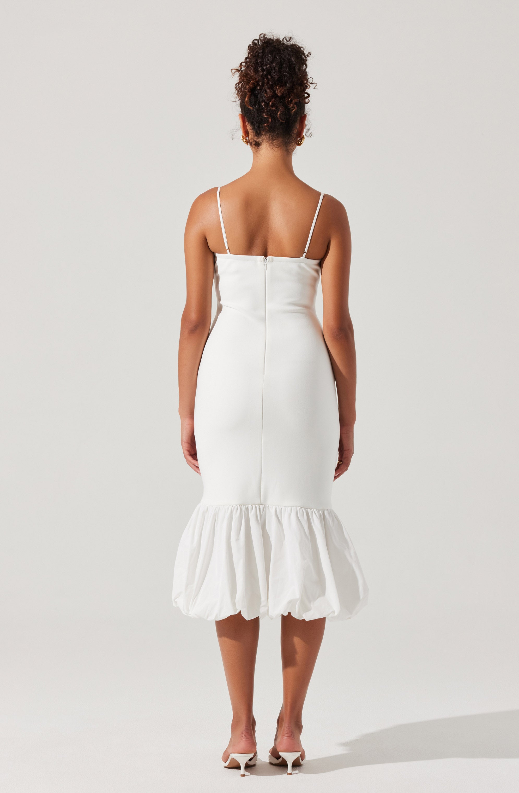 Brittnea Bodycon Bubble Hem Midi Dress