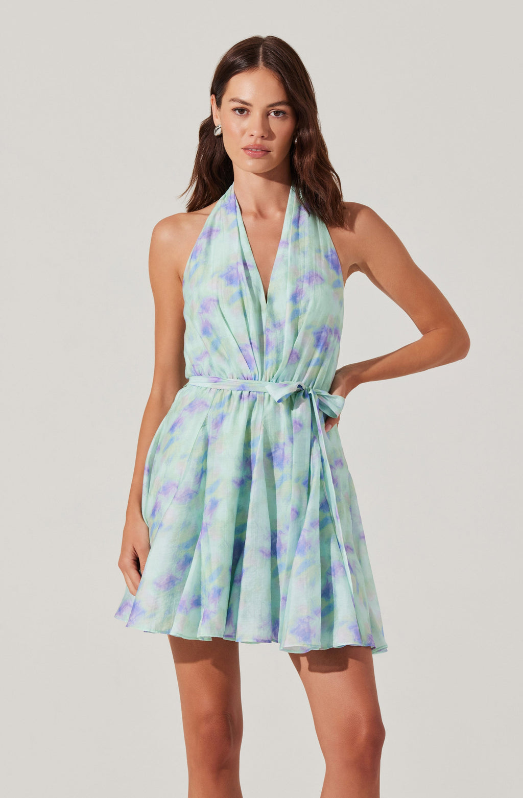 Clare Halter Neck Mini Dress