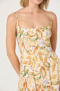 Jaleyah Paneled Flare Floral Midi Dress