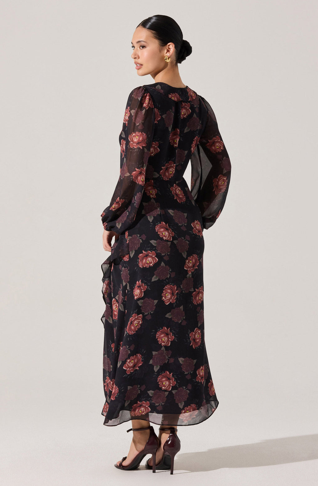 Corrina Floral Ruffle Maxi Dress