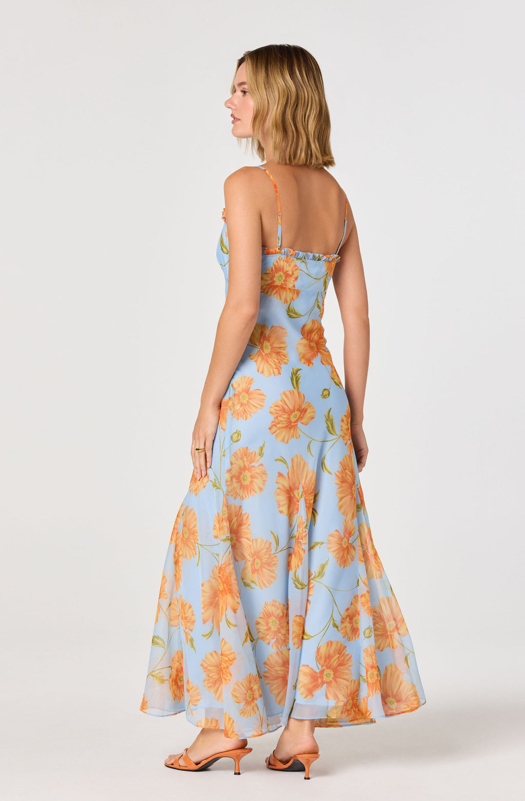 Maeryn Plaid Ruffle Trim Maxi Dress