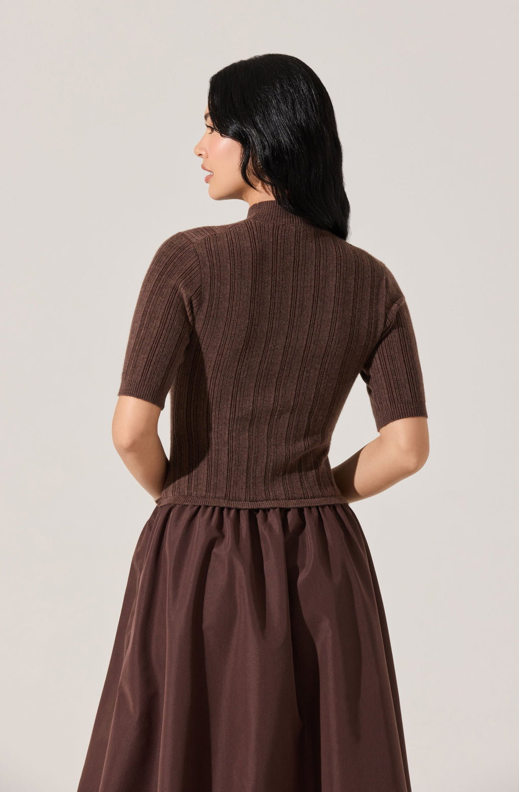 Caerlion Contrast Knit Midi Dress