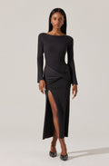 Arwyn Ribbed Layered Midi Sweater Dress