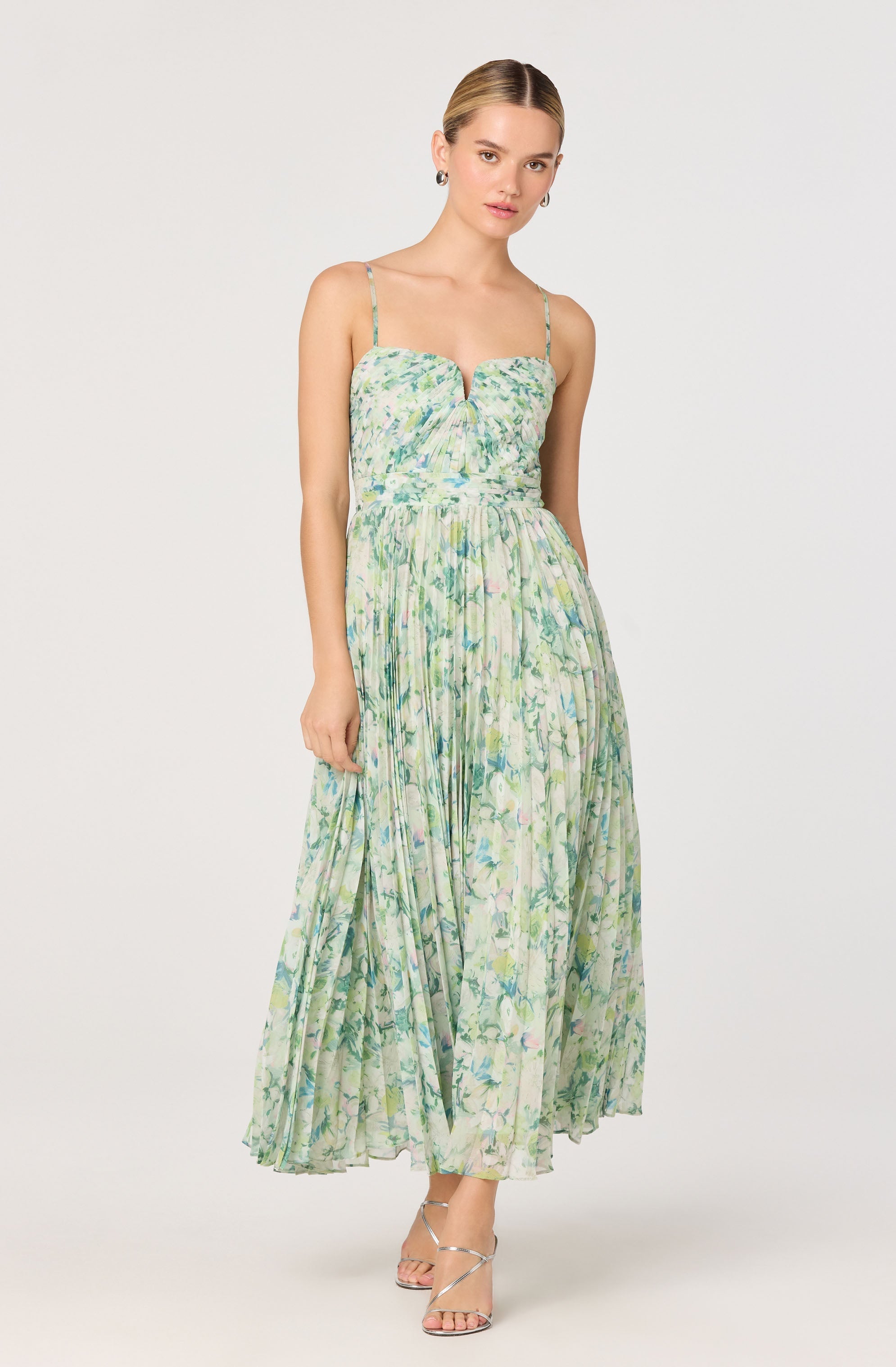 Bayley Floral Pleated Maxi Dress