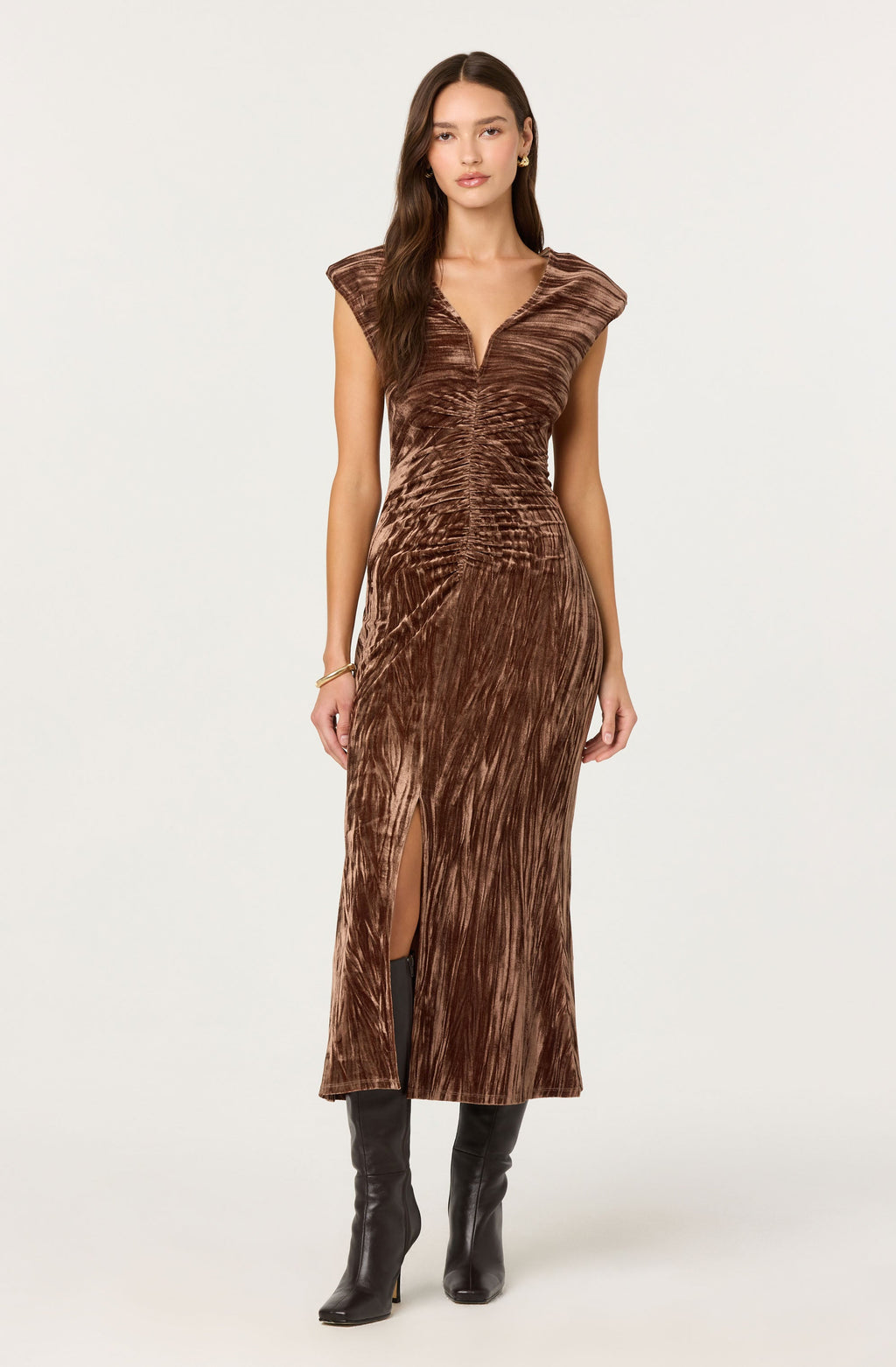 Daisha Crushed Velvet Midi Dress