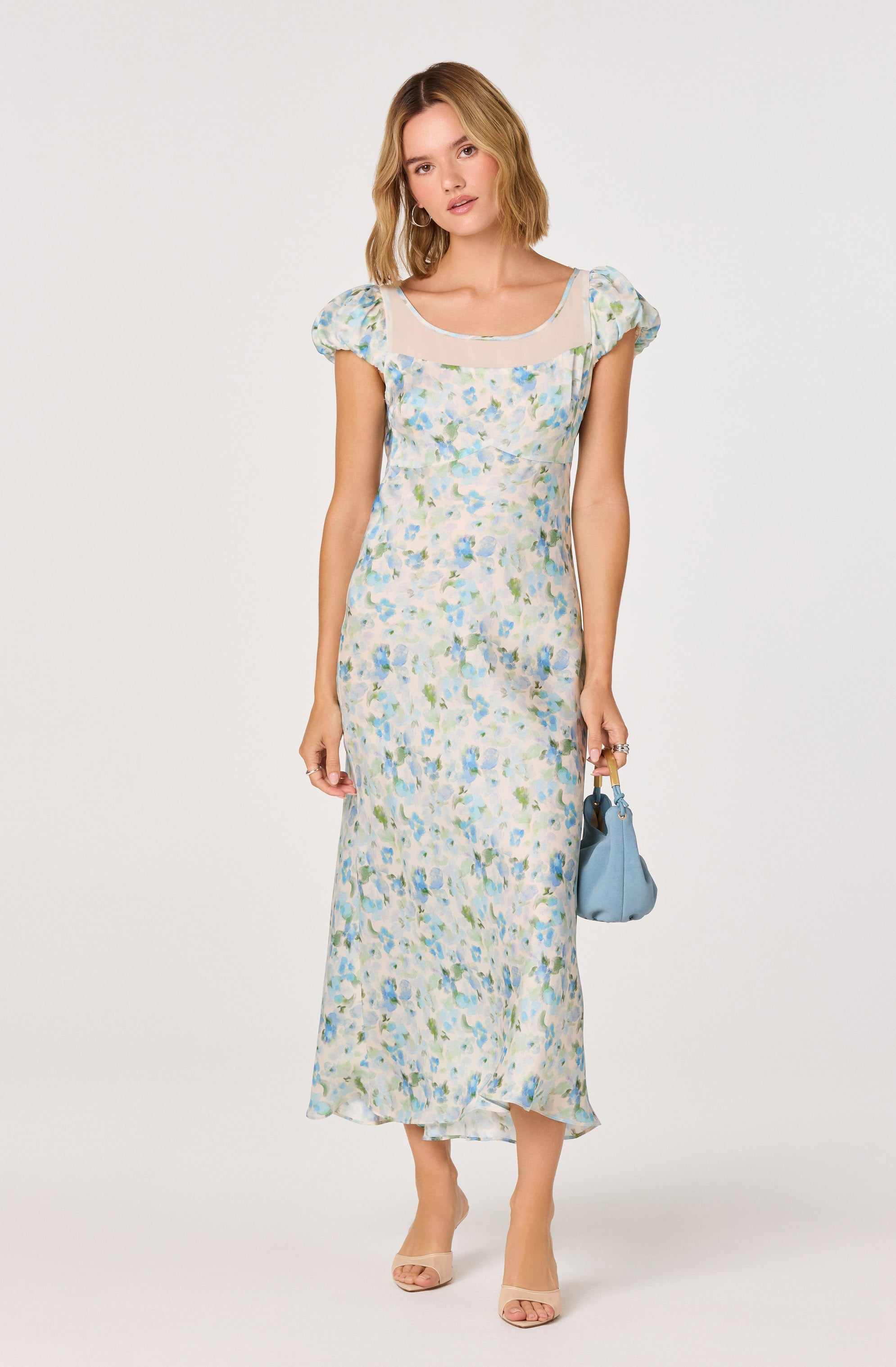 Erma Floral Empire Waist Midi Dress