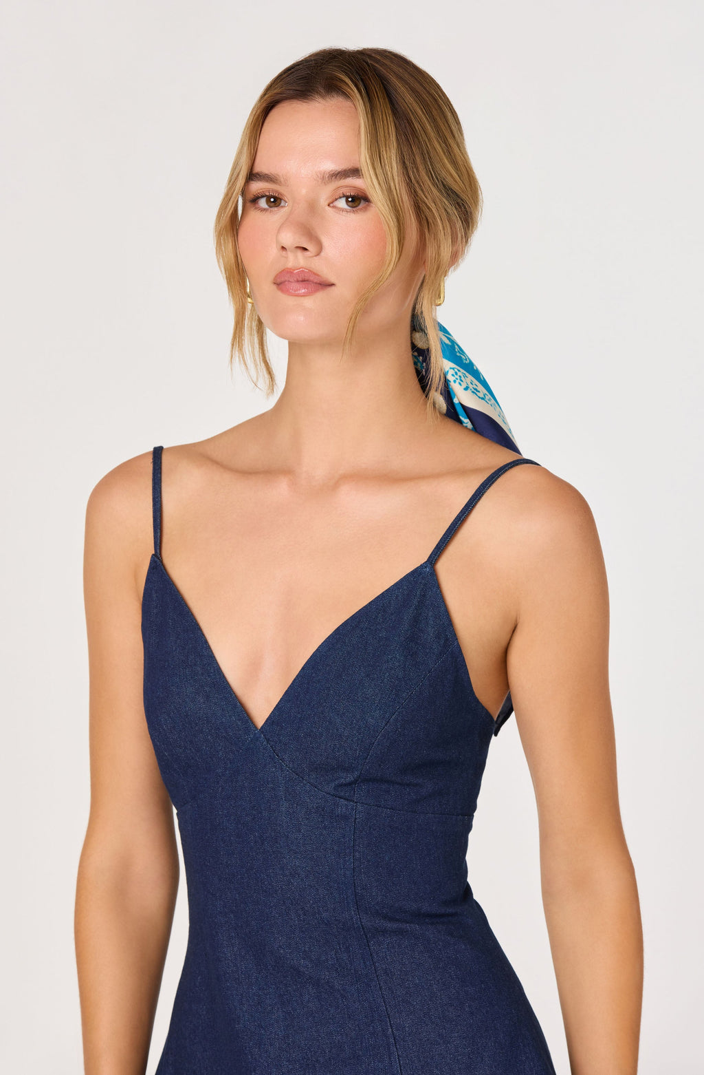 Kyndal Denim Fit & Flare Mini Dress