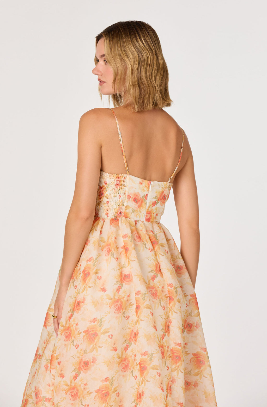 Janna Floral Plunge Midi Dress