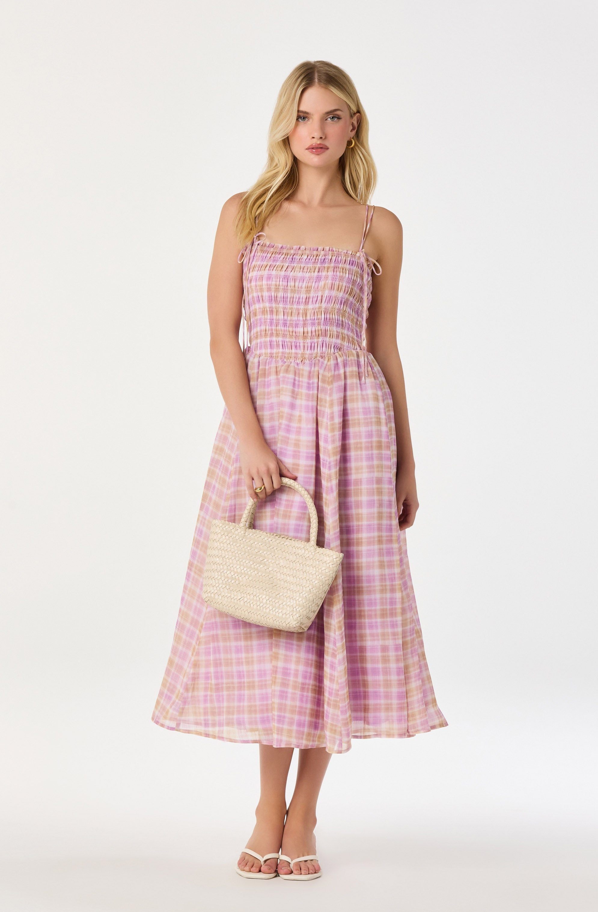Lahela Smocked Midi Dress