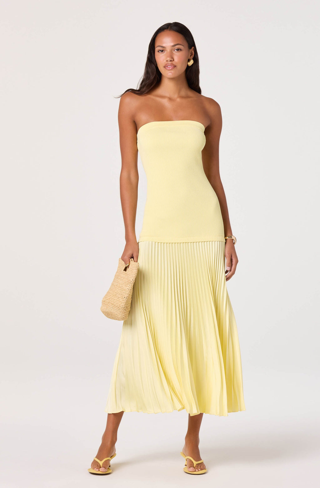 Selune Mixed Media Maxi Dress