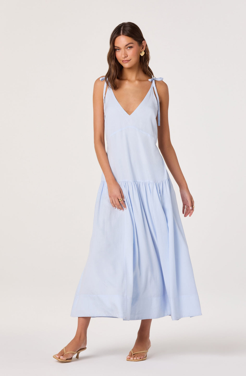 Amalina Drop-Waist Maxi Dress