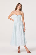 Aubrey Eyelet Embroidered Sweetheart Midi Dress