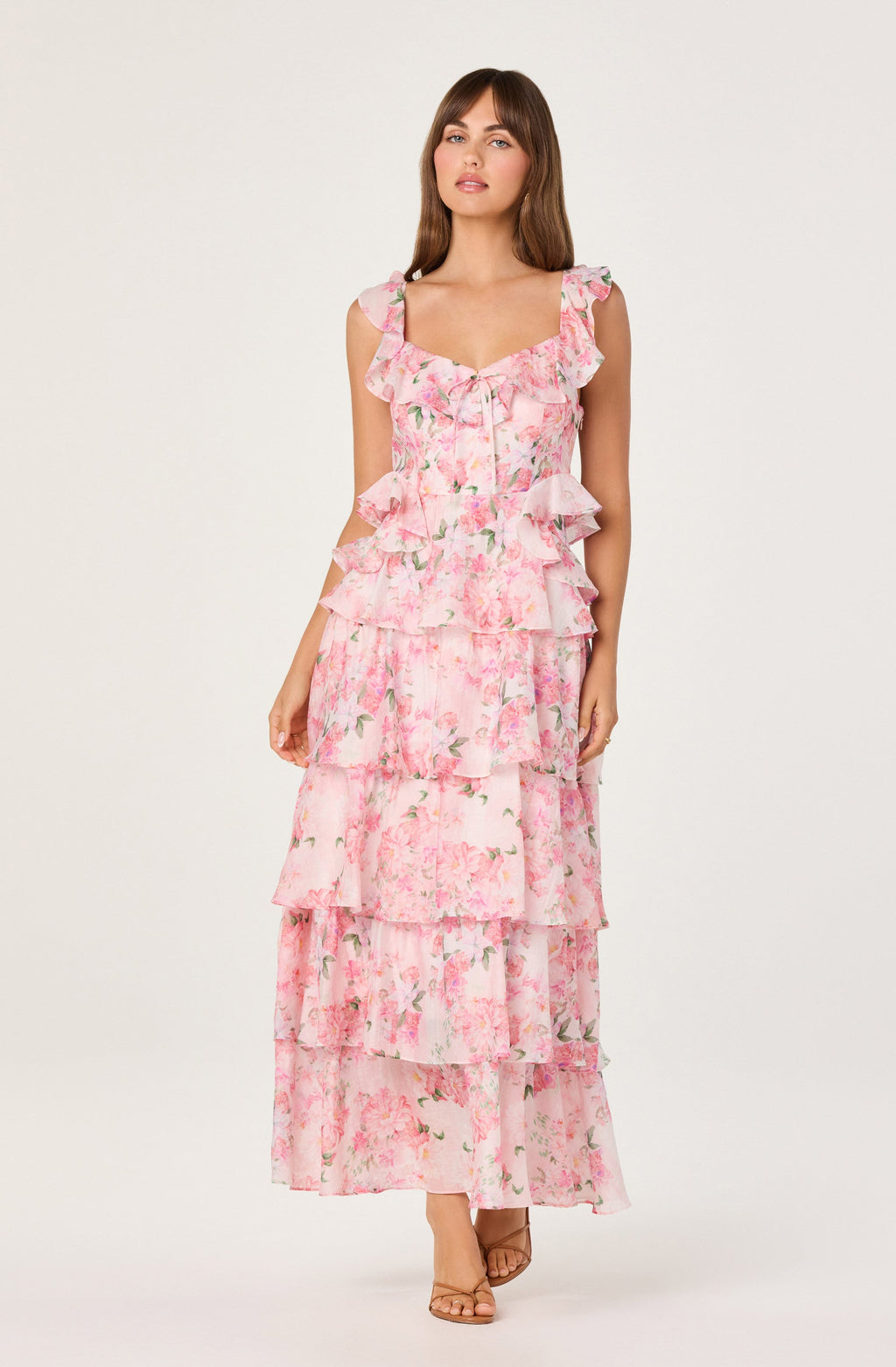 Adessa Floral Ruffle Tiered Maxi Dress