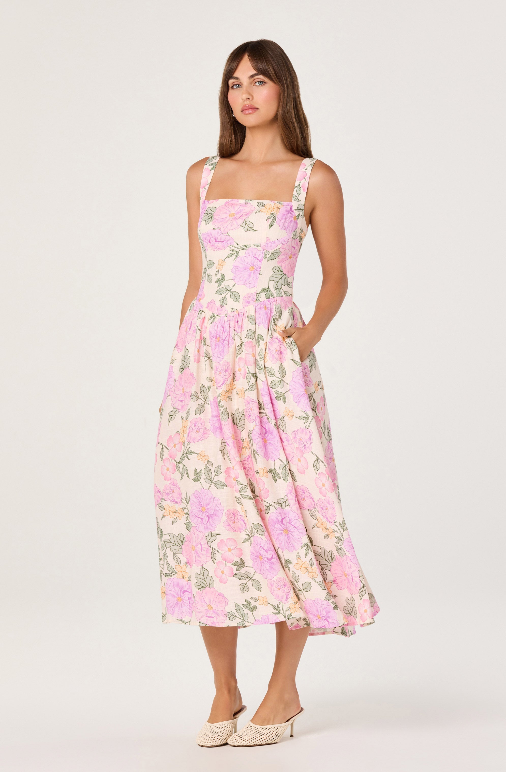 Elodie Floral Midi Dress