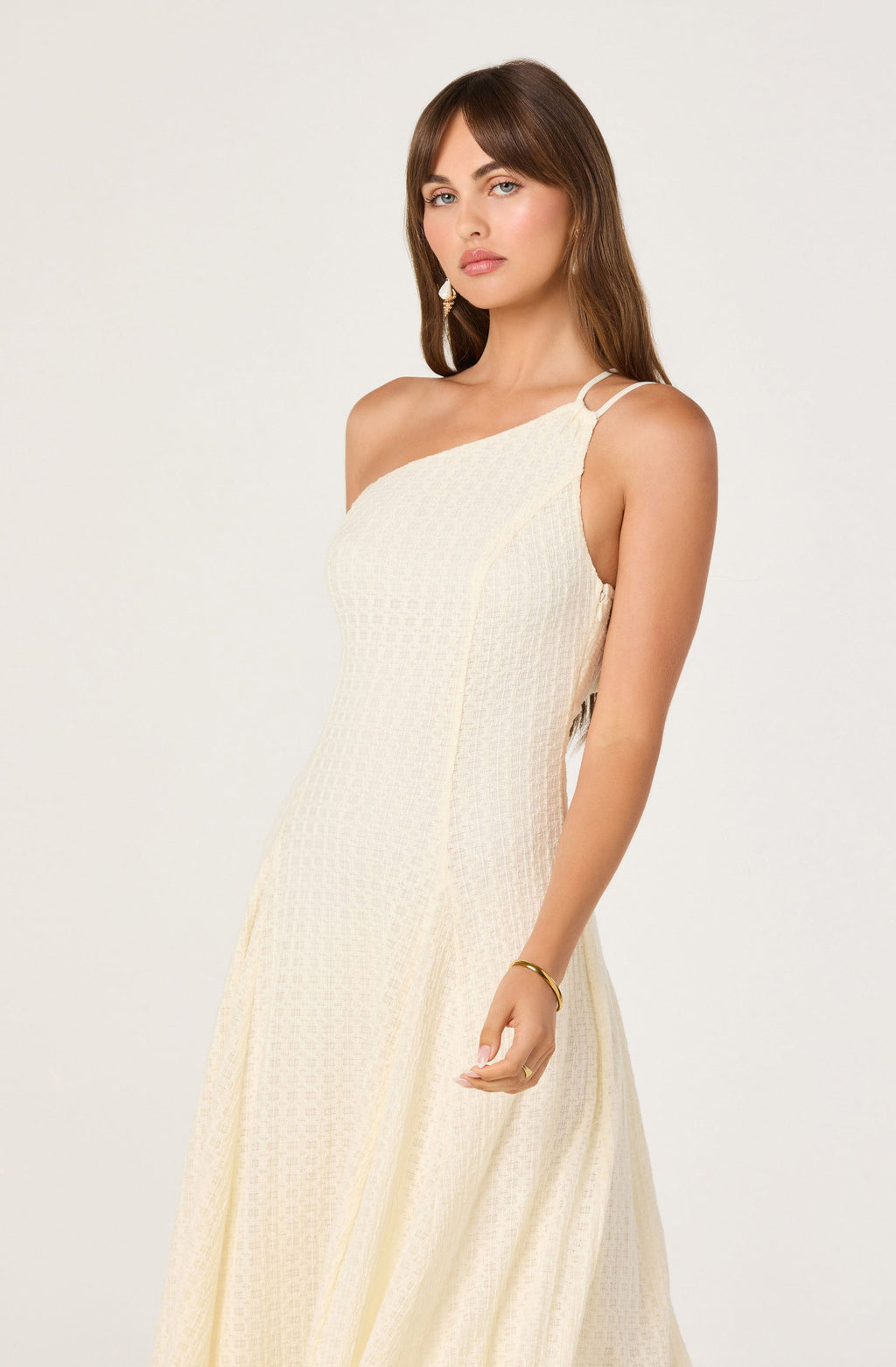 Nola One-Shoulder Knit Midi Dress