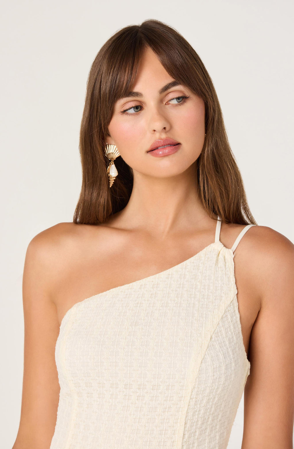 Nola One-Shoulder Knit Midi Dress