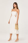 Shavonda Cutwork Open-Back Midi Dress