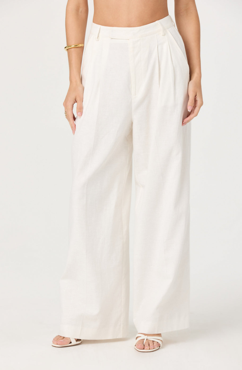 Milani Linen-Blend Trouser Pants