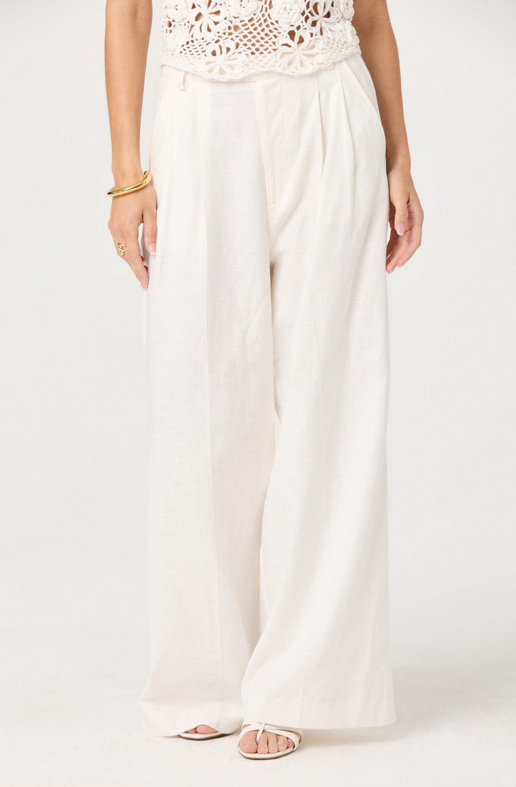Milani Linen-Blend Trouser Pants