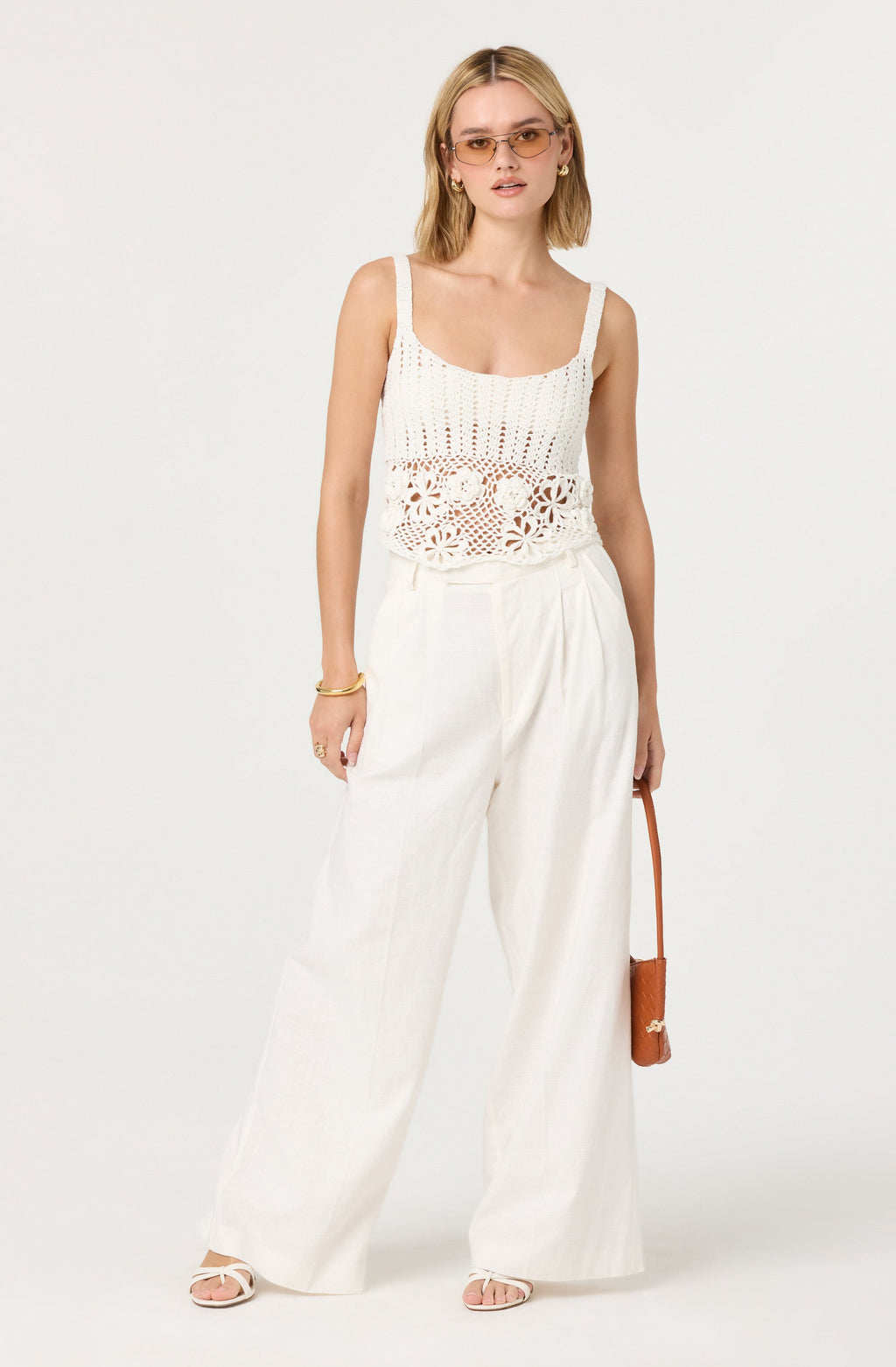 Milani Linen-Blend Trouser Pants