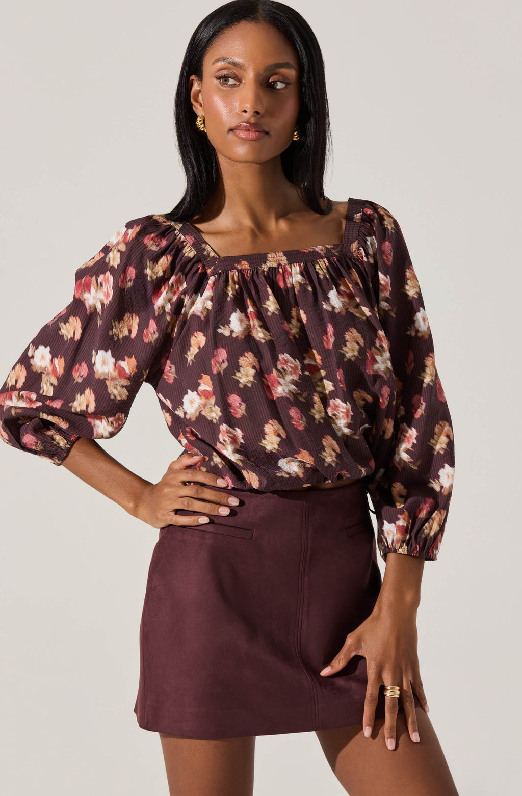 Laudine Faux Suede Mini Skirt