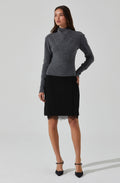 Itzayana Lace Trim Pencil Skirt