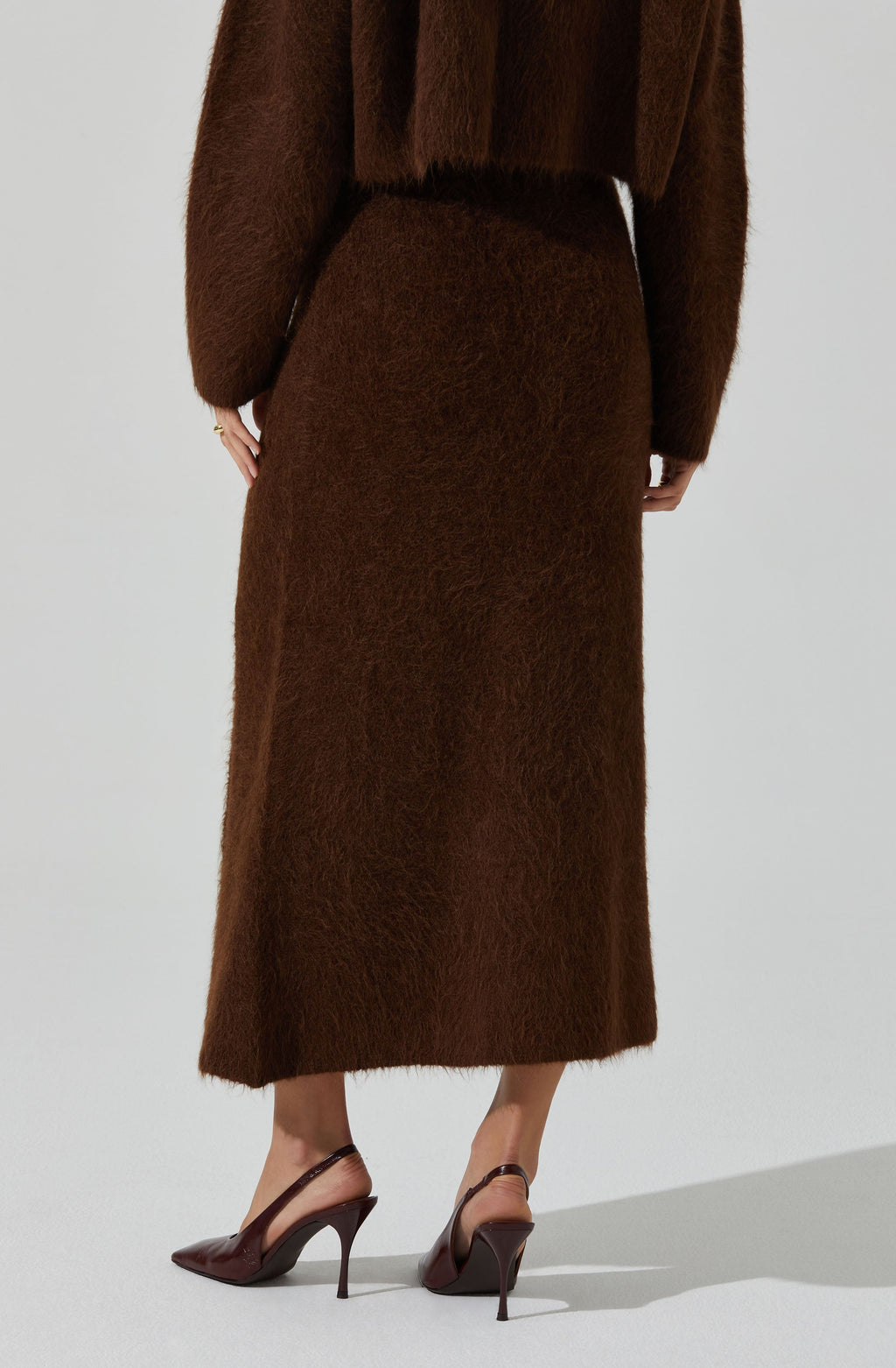Sinisa Brushed Wool Midi Skirt