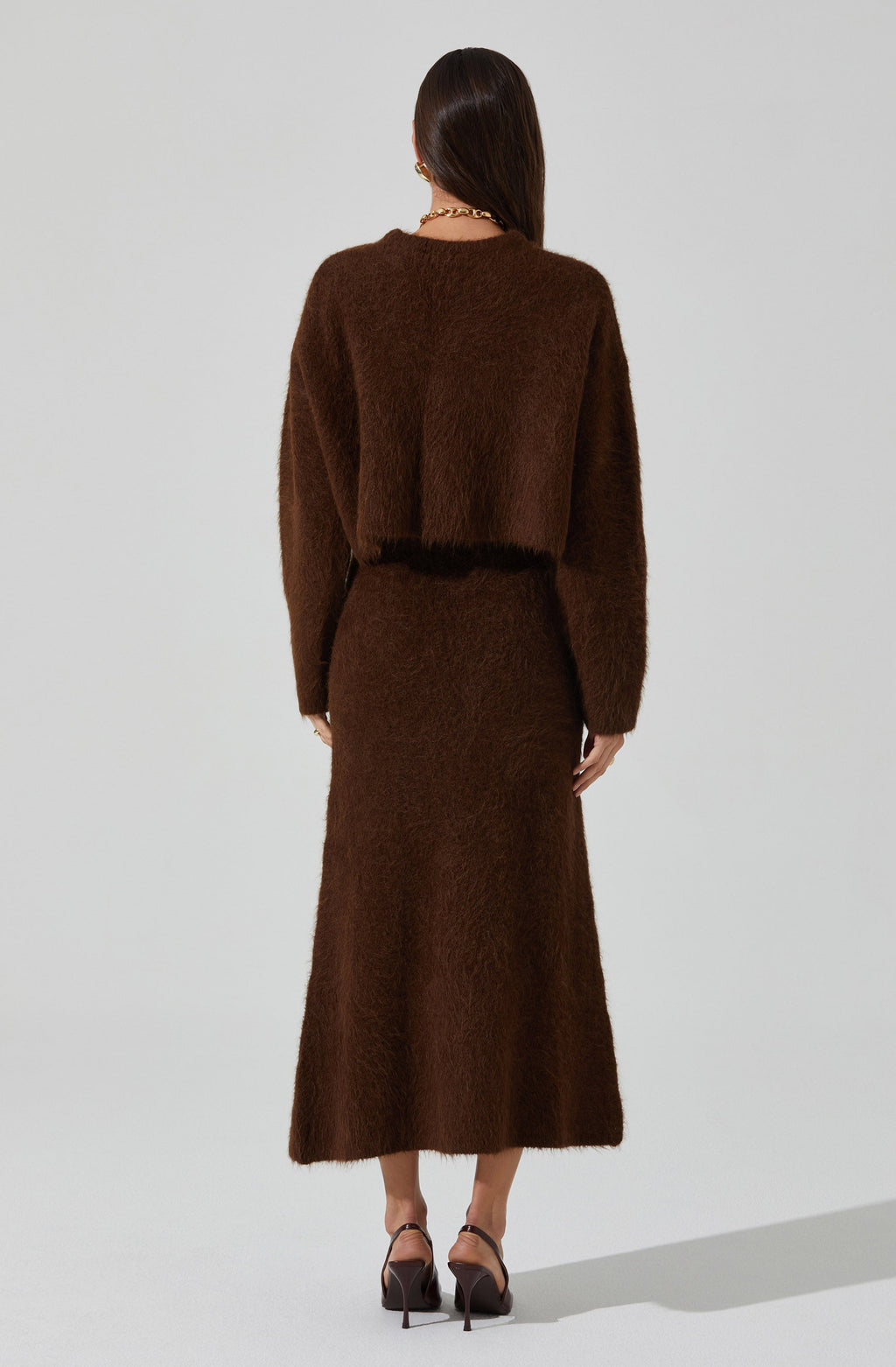Sinisa Brushed Wool Midi Skirt