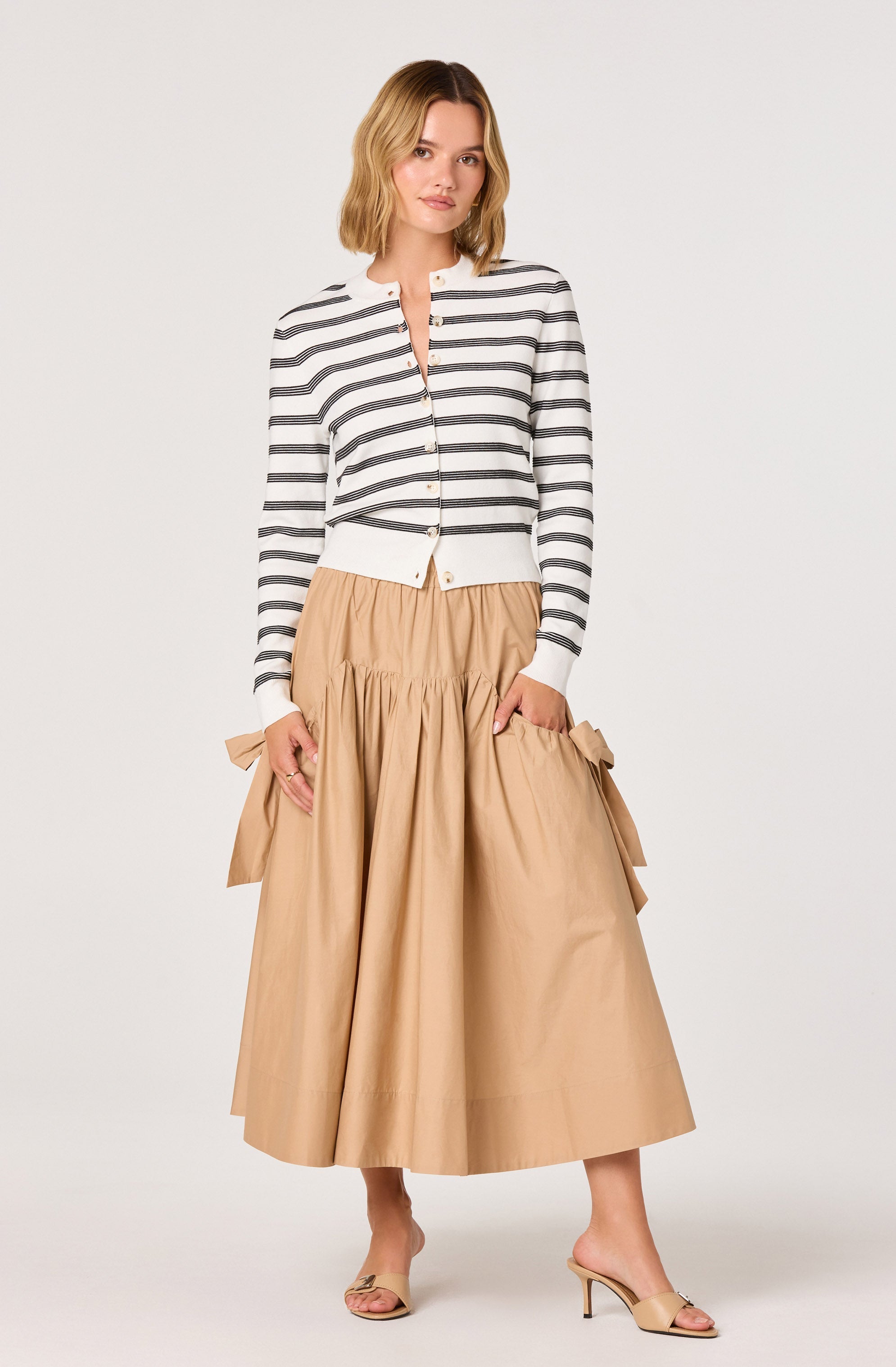 Lylah Bow Midi Skirt