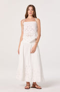 Stevie Embroidered Midi Skirt