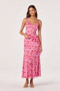 Mejra Floral Godet Knit Midi Skirt