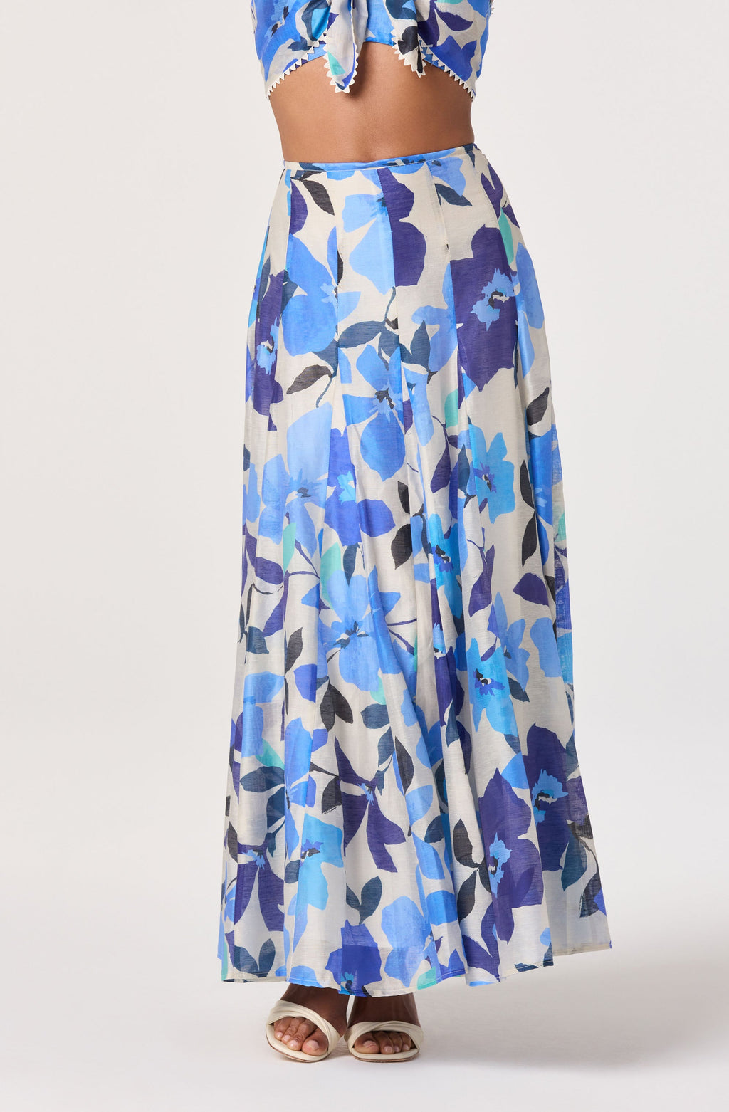 Kaley Floral Godet Maxi Skirt