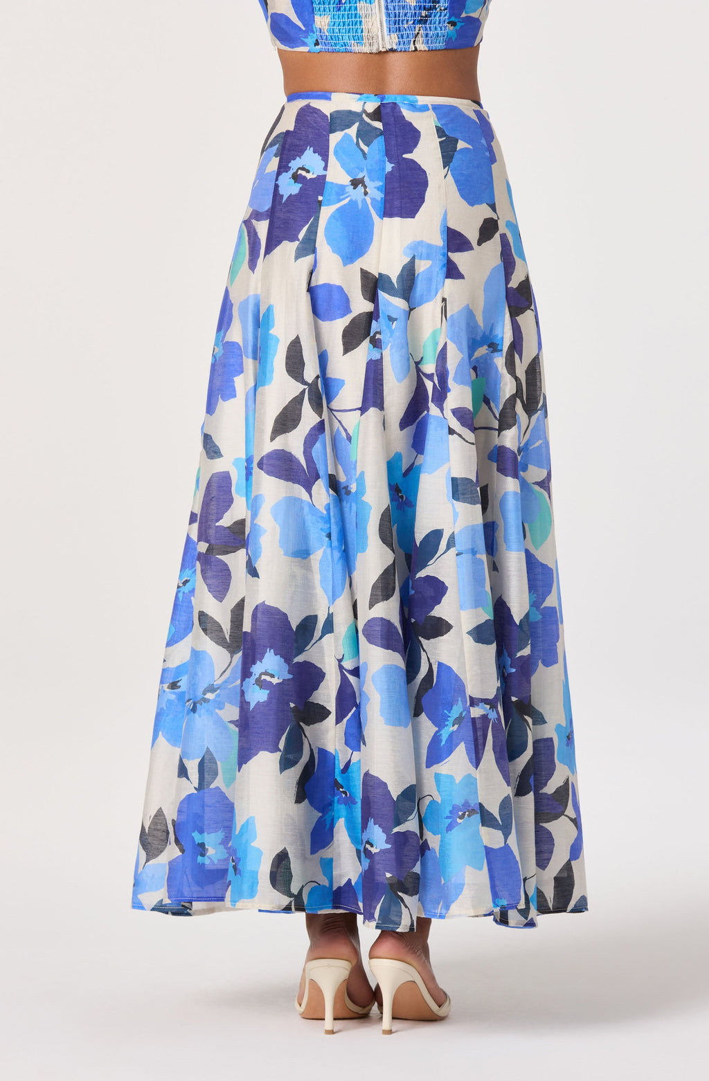 Kaley Floral Godet Maxi Skirt