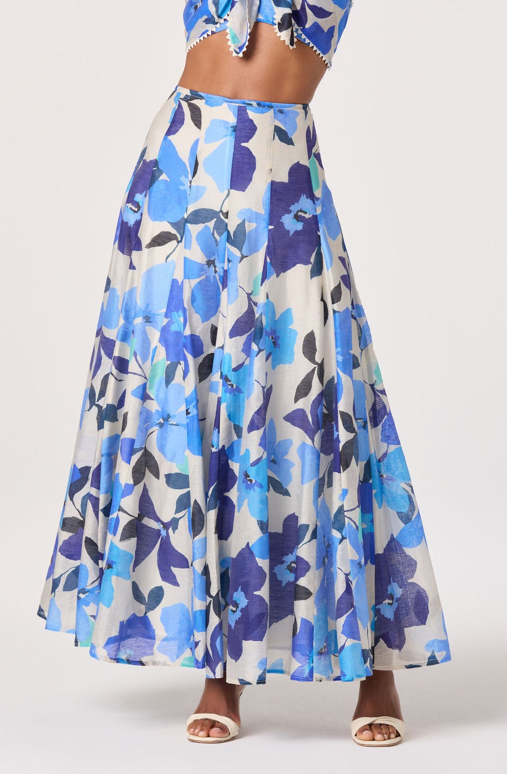 Kaley Floral Godet Maxi Skirt