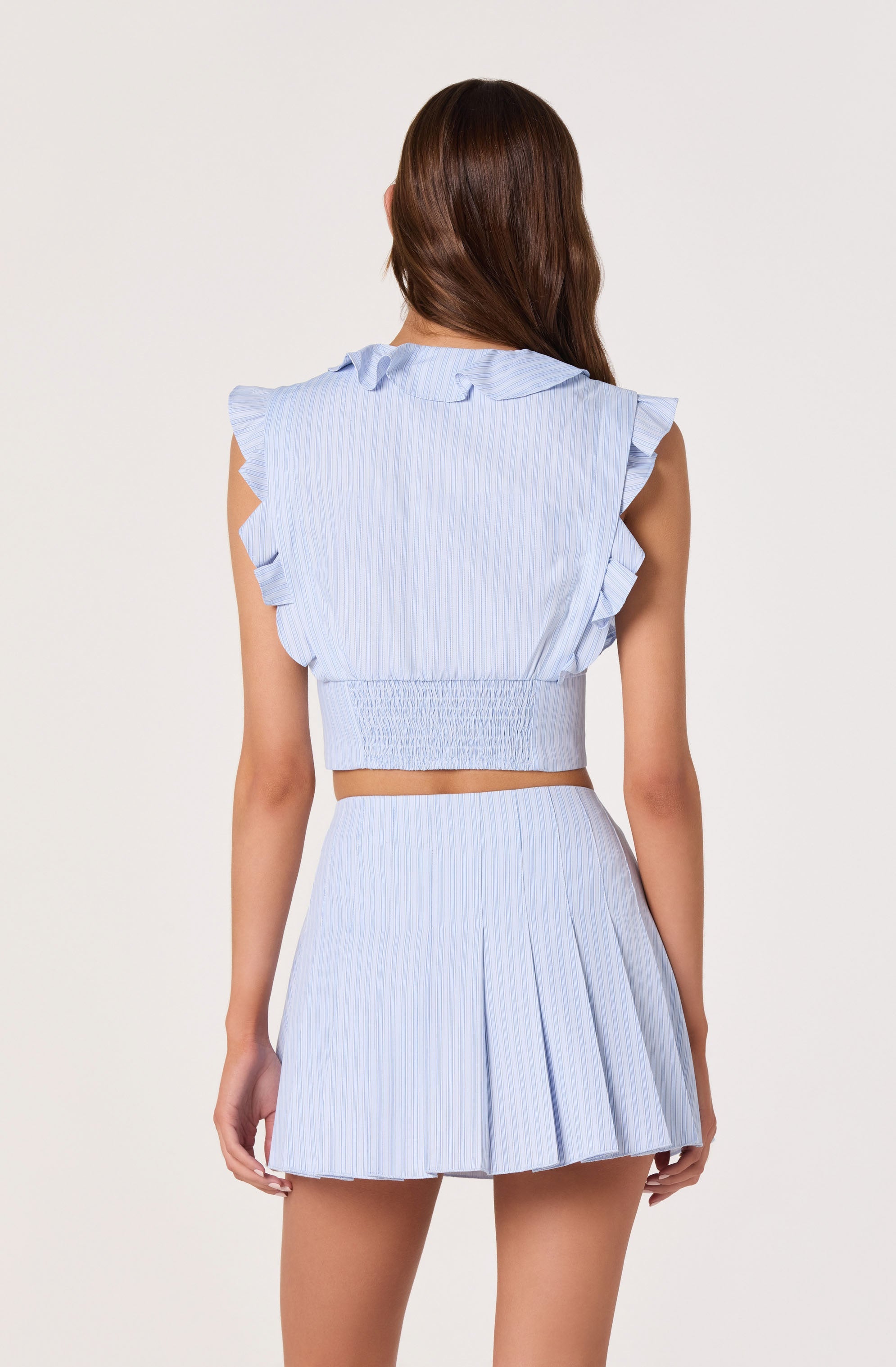 Zira Ruffle Trim Tie-Front Top