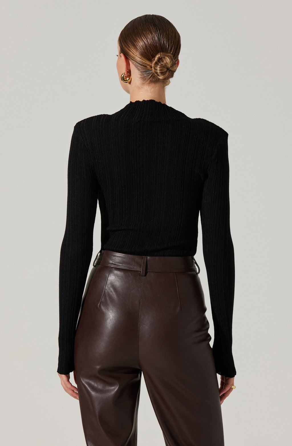 Roslin Ribbed Mock Neck Sweater