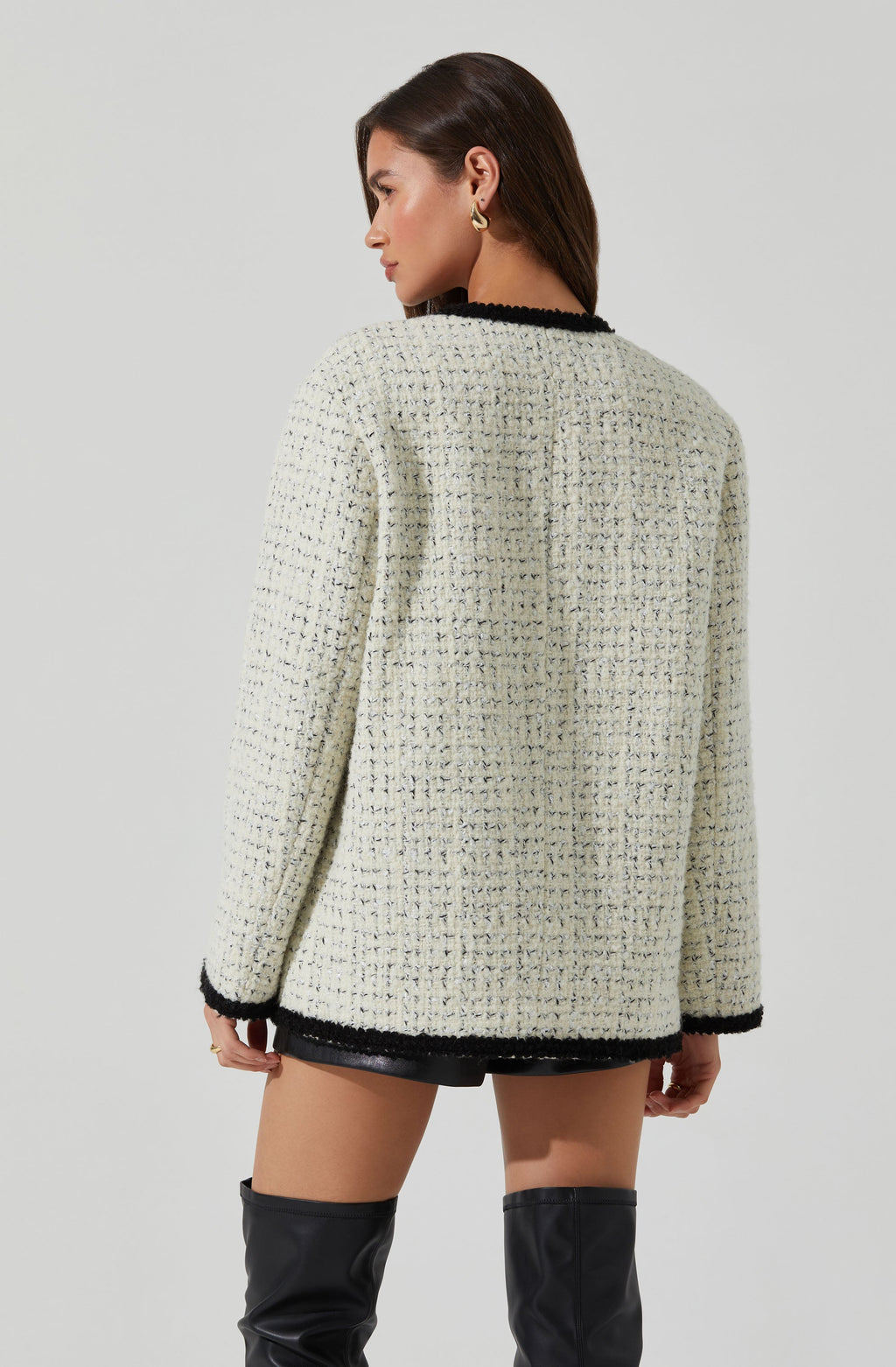 Editha Contrast Tweed Coat