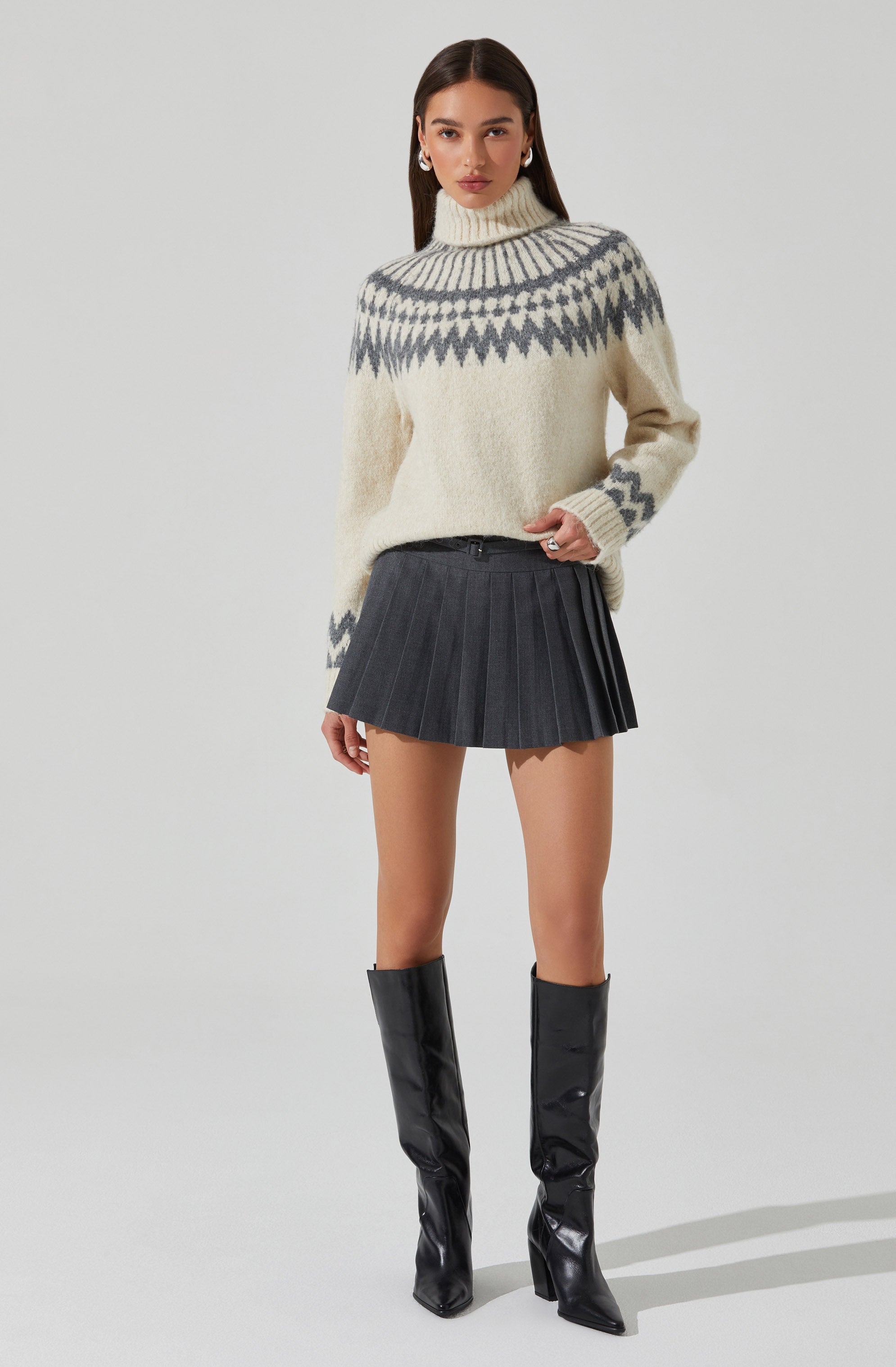 Leka Fair Isle Turtleneck Sweater
