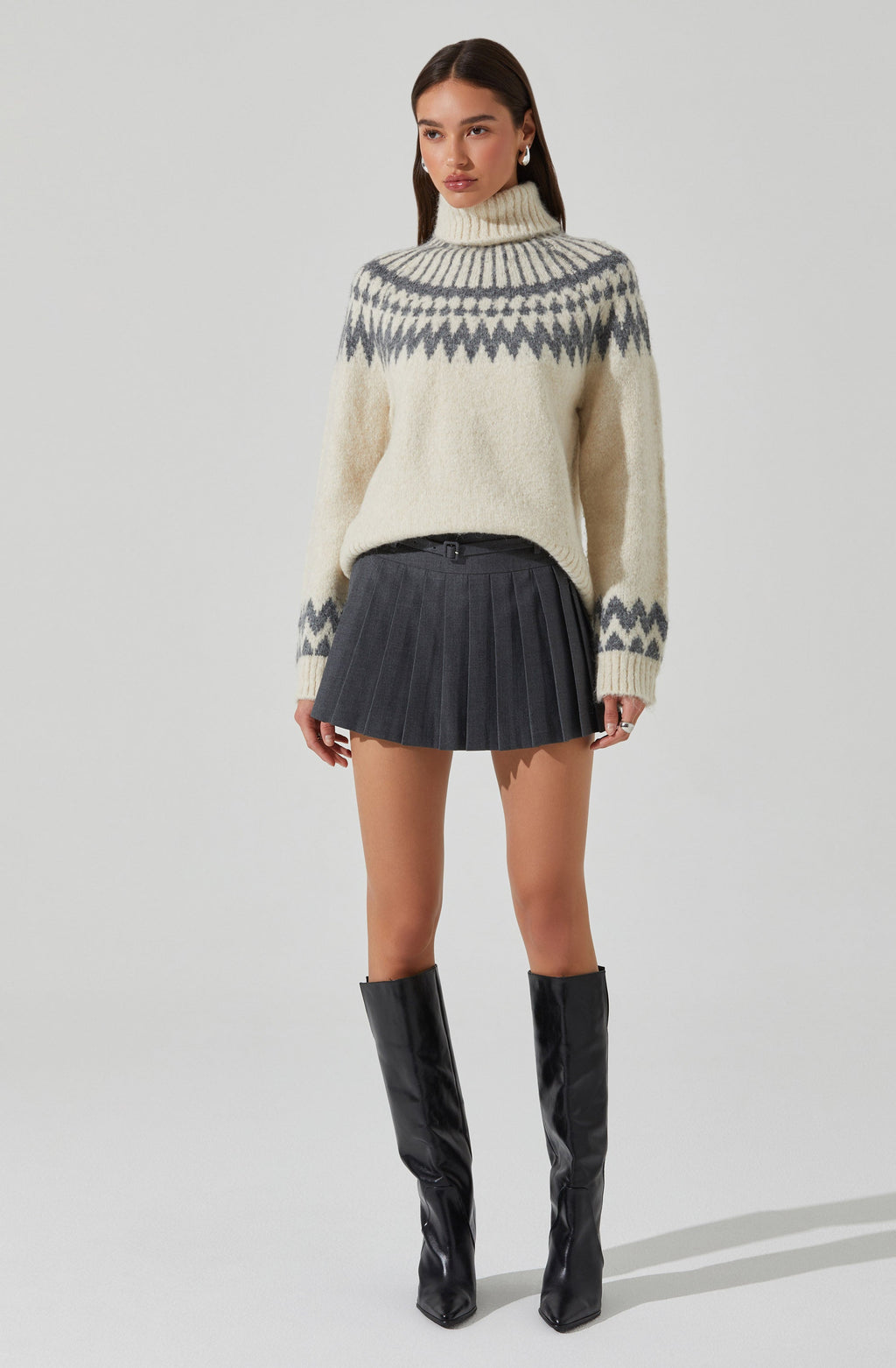Leka Fair Isle Turtleneck Sweater