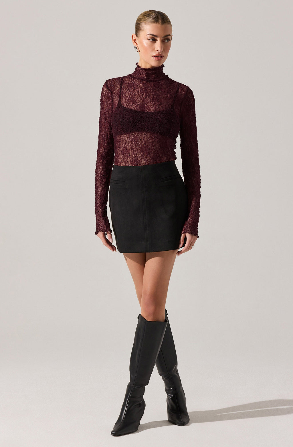 Kyra Rhinestone Lace Top