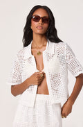 Loren Crochet Button-Up Shirt