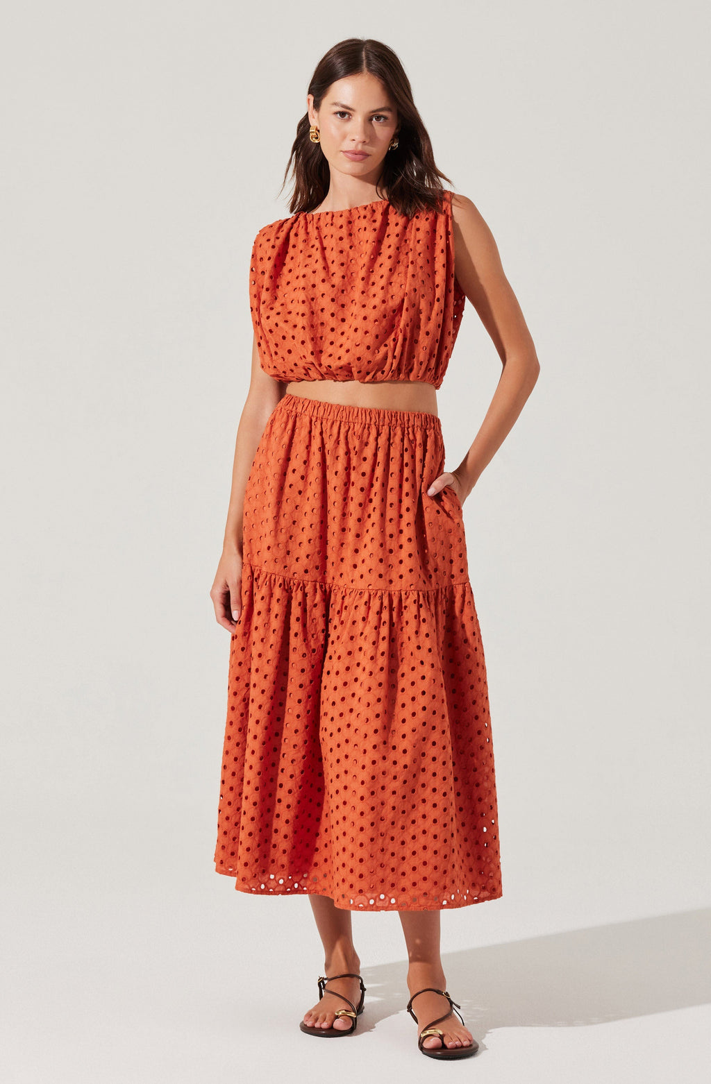 Nalley Eyelet Crop Top